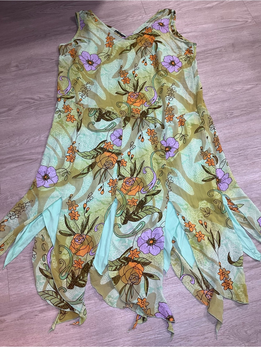 Mlle Gabrielle Green Floral Fairy Dress Size 22 - Picture 10 of 12